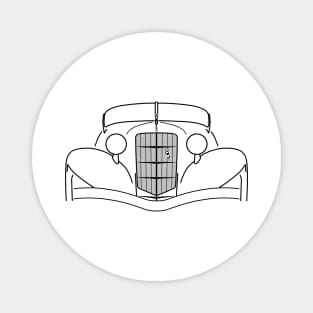 Auburn Speedster 851 1930s classic car black outline graphic Magnet